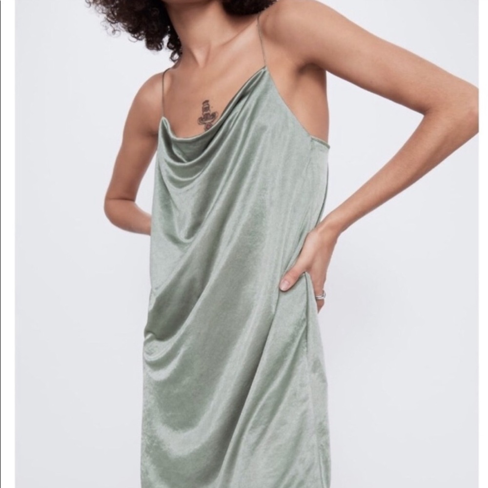 Zara silk slip dress